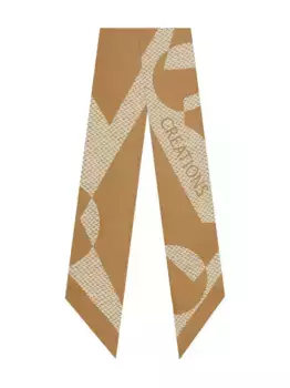 Шелковый платок с принтом Venna Ferragamo, нейтральный