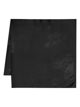 Шелковый платок с узором Alexander McQueen, черный