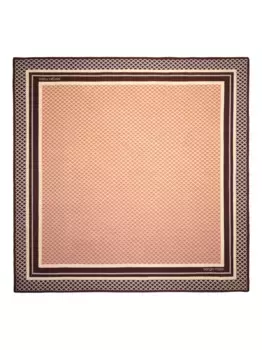 Шелковый платок с узором Sergio Rossi, коричневый