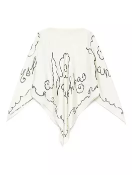 Шелковый платок с вырезами Nanushka, нейтральный