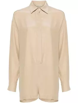 Шелковый ромпер Kessy Faliero Sarti, бежевый