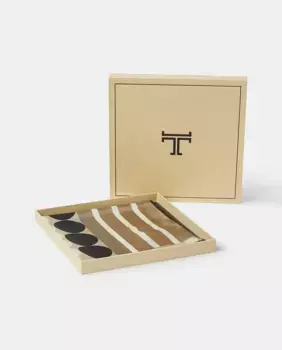 Шелковый шарф 90х90 с геометрическим принтом Latouche, цвет Crudo