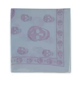 Шелковый шарф Alexander Mcqueen, белый