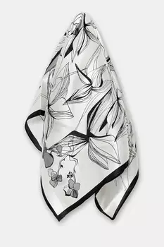Шелковый шарф Answear.Lab, белый