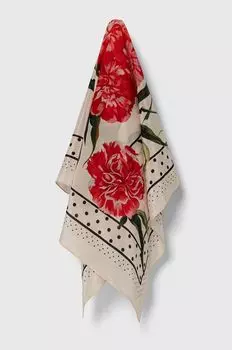 Шелковый шарф Answear Lab, бежевый