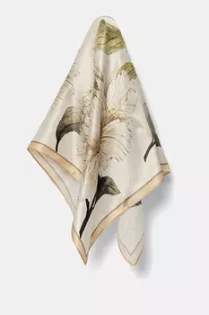 Шелковый шарф Answear.Lab, бежевый