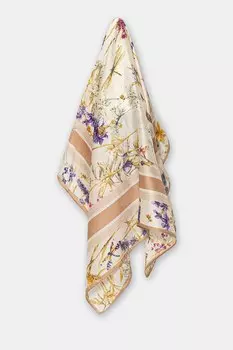 Шелковый шарф Answear.Lab, бежевый