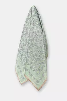 Шелковый шарф Answear.Lab, бирюзовый