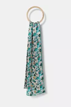 Шелковый шарф Answear.Lab, бирюзовый