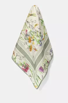 Шелковый шарф Answear.Lab, бирюзовый