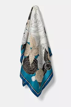 Шелковый шарф Answear.Lab, синий