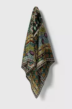 Шелковый шарф Answear Lab, зеленый