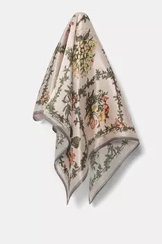 Шелковый шарф Answear.Lab, зеленый