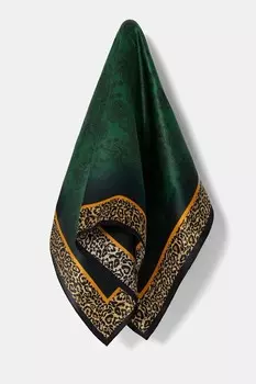 Шелковый шарф Answear.Lab, зеленый