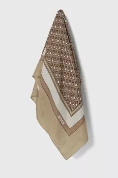 Шелковый шарф Boss, бежевый