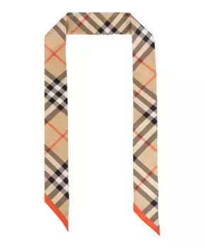 Шелковый шарф Burberry, бежевый