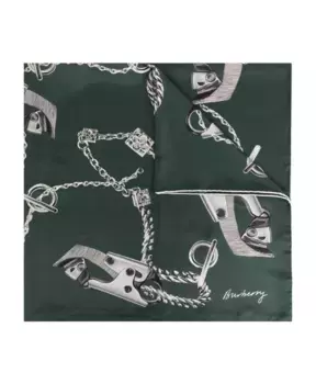 Шелковый шарф Burberry, зеленый