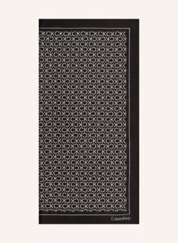 Шелковый шарф Calvin Klein, черный