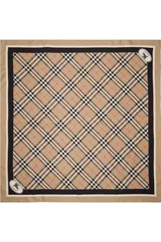 Шелковый шарф Check Burberry, цвет sand