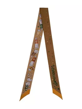 Шелковый шарф Couleurs de l'Art Longchamp, коричневый