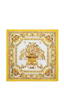 Шелковый шарф Dolce&Gabbana, желтый