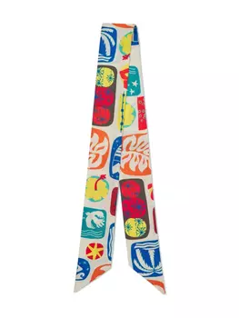 Шелковый шарф DSQUARED2, белый