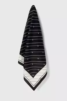 Шелковый шарф Elisabetta Franchi, черный