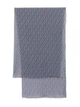 Шелковый шарф Ermanno Scervino, синий