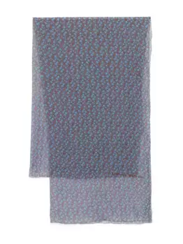 Шелковый шарф Ermanno Scervino, синий