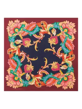 Шелковый шарф ETRO с цветочным принтом, красный