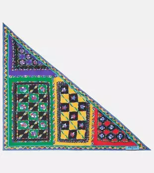 Шелковый шарф Festa в технике твил Pucci, Multicoloured