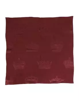 Шелковый шарф-фуляр Maroon Crown Square для мужчин Dolce & Gabbana, бордовый