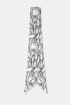 Шелковый шарф Furla, белый