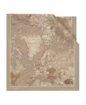 Шелковый шарф Geo color серо- Alviero Martini 1A Classe, коричневый