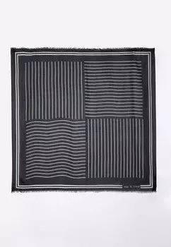 Шелковый шарф Harlow Stripe Scarf rag & bone, черный/белый