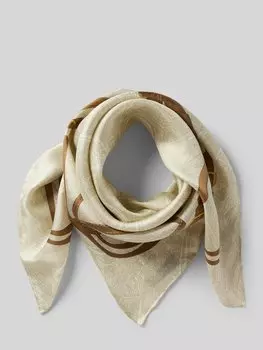 Шелковый шарф из чистого шелка Lauren Ralph Lauren, бежевый