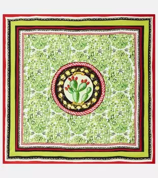Шелковый шарф из жаккардового твила Dolce&Gabbana, Cactus F.Verde