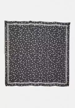 Шелковый шарф K/Ikonik 2.0 Scarf KARL LAGERFELD, черный/белый