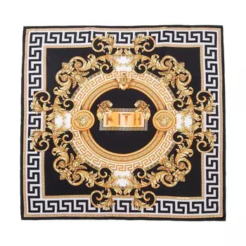 Шелковый шарф Kith x Versace, черный/золотой