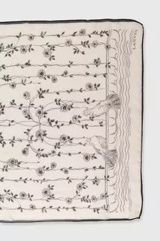 Шелковый шарф Lanvin, бежевый