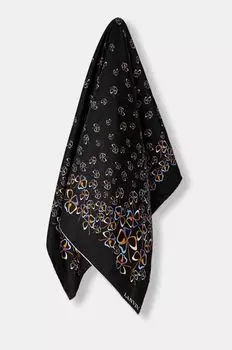 Шелковый шарф Lanvin, черный