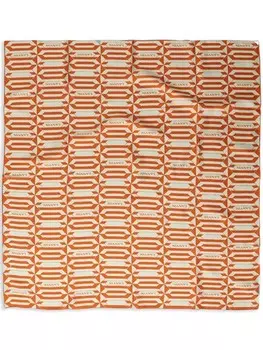 Шелковый шарф Lanvin, оранжевый