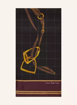 Шелковый шарф LAUREN RALPH LAUREN, черный/желтый/красный