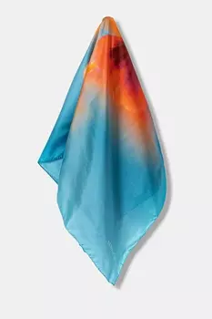 Шелковый шарф Max&Co., синий