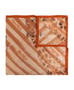 Шелковый шарф Max Mara, коричневый