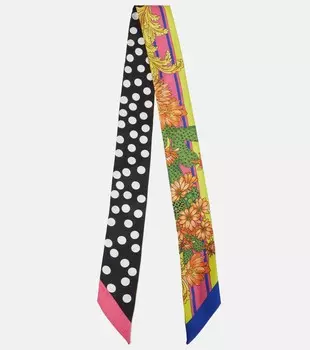 Шелковый шарф medusa palm springs Versace, мультиколор