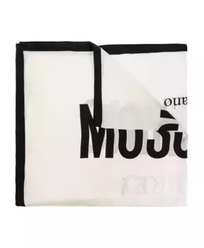 Шелковый шарф Moschino, белый