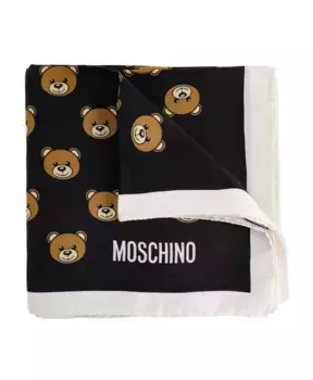 Шелковый шарф Moschino, черный