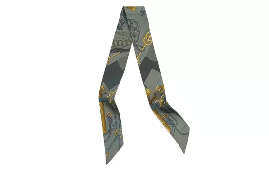 Шелковый шарф мужской разноцветный HERMES