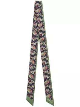Шелковый шарф Paisleyina ETRO, синий